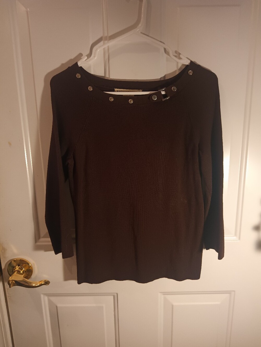 Requirments Vintage Buckle Neck Sweater